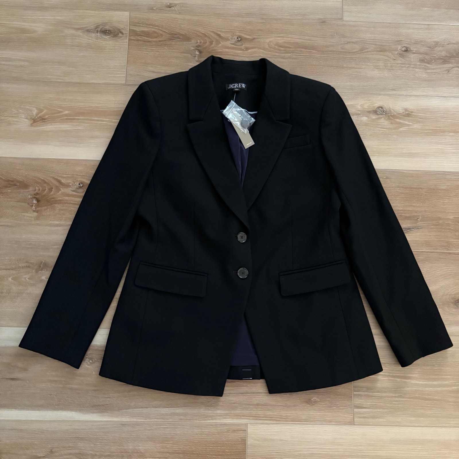 J. Crew Madelyn Blazer In Four-Season Stretch Black 6